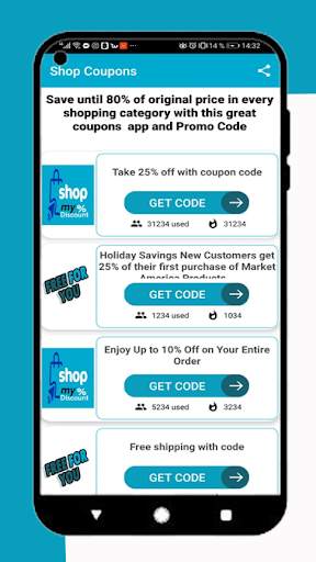 Shop Coupons - Free Coupons & Discounts APP screenshot 3