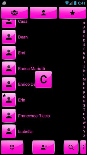 Dialer Theme Gloss Pink drupe screenshot 2