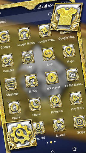 Golden Glitter Launcher Theme screenshot 2