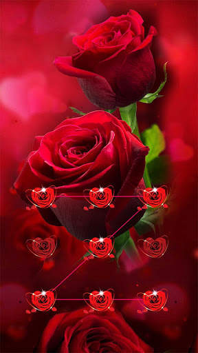 AppLock Theme Red Rose screenshot 1