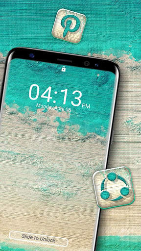 Khadi Texture Aqua Launcher Theme screenshot 4