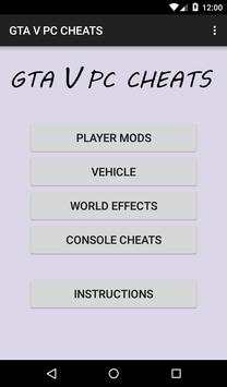 Cheats for GTA V PC screenshot 1