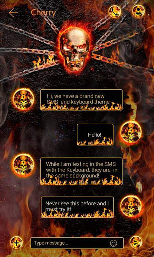 (FREE) GO SMS PRO FIRE THEME screenshot 3