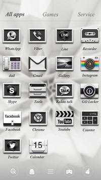WhiteASecond Go Launcher Theme screenshot 2