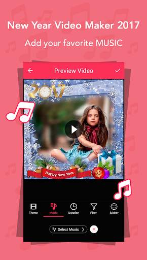 New Year Movie Maker screenshot 2