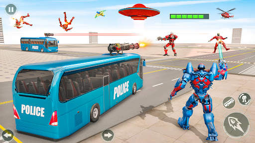 Bus Robot Car War - Robot Game 4 تصوير الشاشة