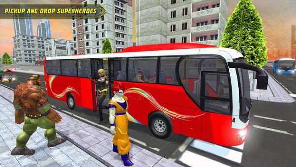 City Bus Driving: Superheroes Transport Simulator screenshot 1