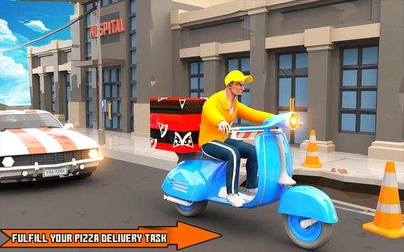 Pizza Delivery Boy: City Bike Driving Games screenshot 1