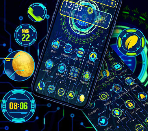 Hi-tech Circuit Theme screenshot 2