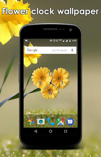 Flower clock live wallpaper screenshot 5