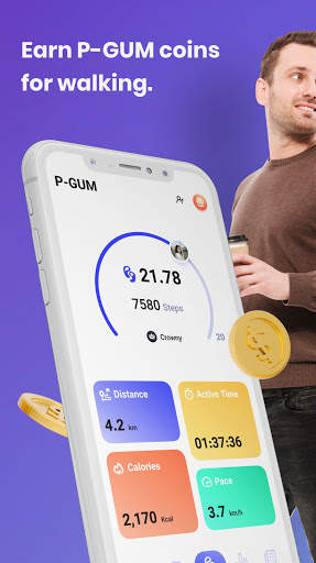 P-gum - Walk Earn Money screenshot 1