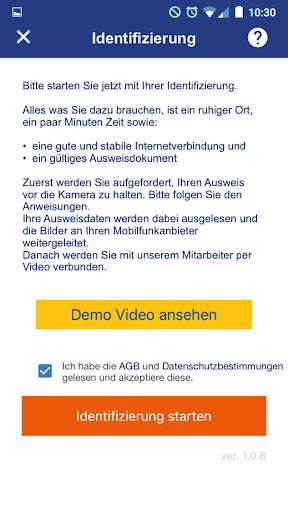 ALDI TALK Registration screenshot 2