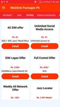 All Mobilink Packages 2019 Free: screenshot 2