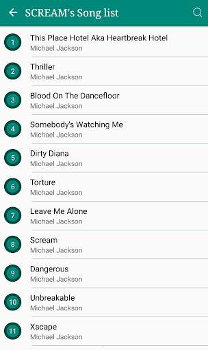 Michael Jackson Songs Lyrics screenshot 1