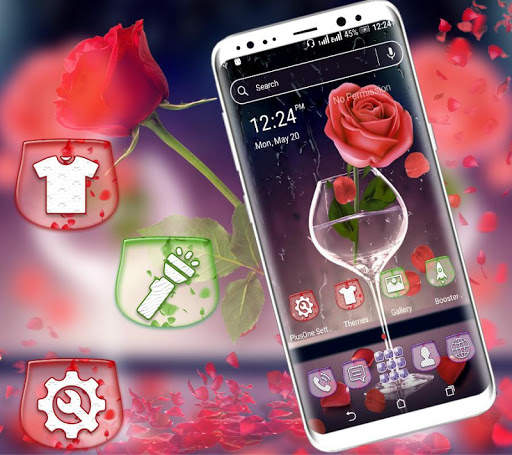 Rose in Glass Launcher Theme screenshot 3