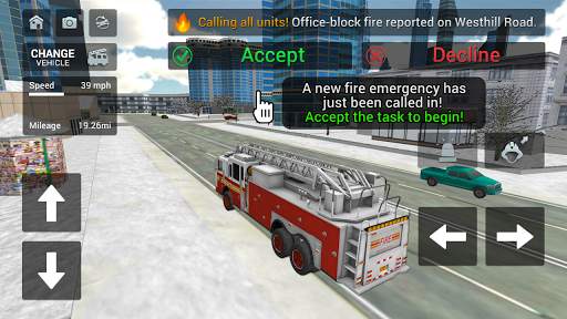 Fire Truck Rescue Simulator screenshot 1