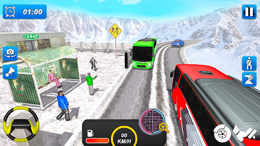 Snow Bus Simulator Games screenshot 2
