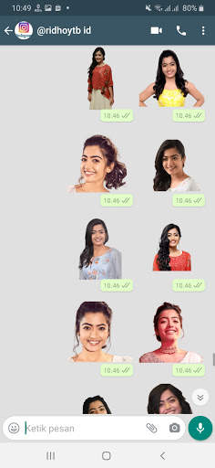 Sticker Wa Rashmika Mandanna WAStickerApps screenshot 8