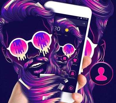 Purple Neon Tide Man Theme screenshot 3