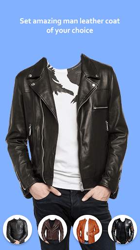 Man Leather Coat Photo Editor screenshot 2