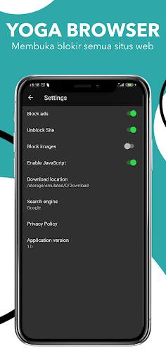 Yoga VPN Browser: Anti Blokir screenshot 1