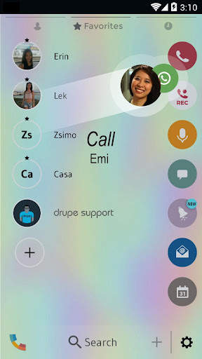 Holographic Phone Dialer Theme स्क्रीनशॉट 5