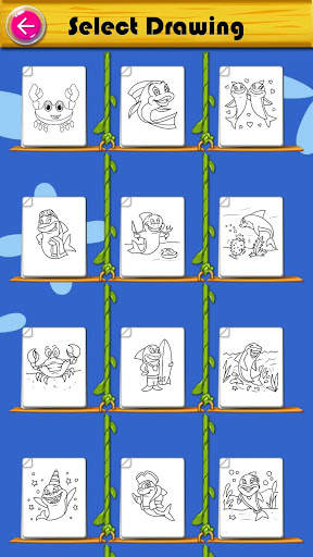 Coloring Sponge Baby Shark screenshot 1