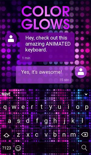 Color Glows Animated Keyboard स्क्रीनशॉट 3