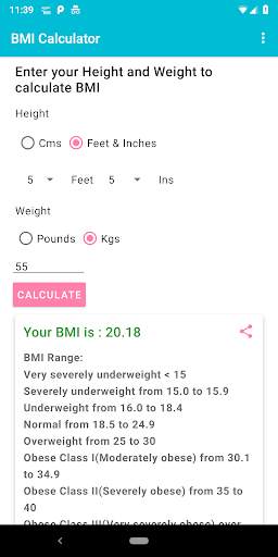 BMI Calculator screenshot 1