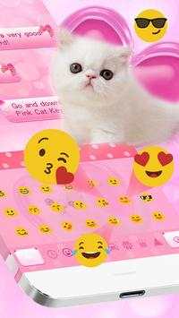 Pink Cat Keyboard Theme screenshot 2