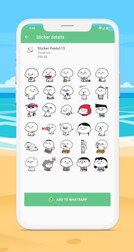 🤣 Cute Pentol Stickers WAStickerApps screenshot 2