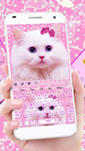 Cute Furry Cat Keyboard Theme screenshot 2