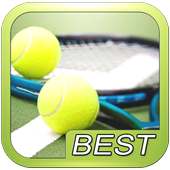 Tennis sport puzzle game logo