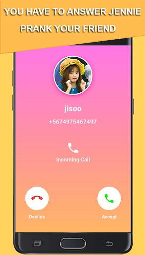 Black pink fake call video stimulation screenshot 3