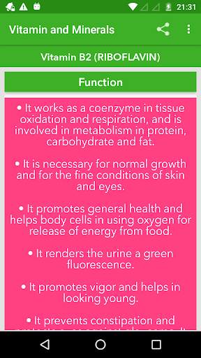 Vitamin and Minerals : Guide screenshot 6