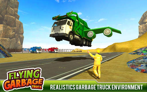 City Garbage Flying Truck- Flying Games screenshot 1
