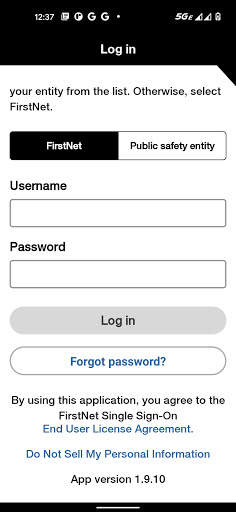 FirstNet Single Sign-On screenshot 2
