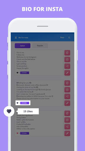 Cool Bios Idea - Quotes Idea screenshot 6