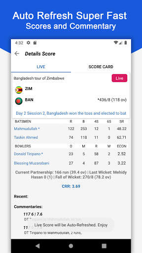 CrickZone: Cricket Live Scores, Live Cricket App screenshot 2