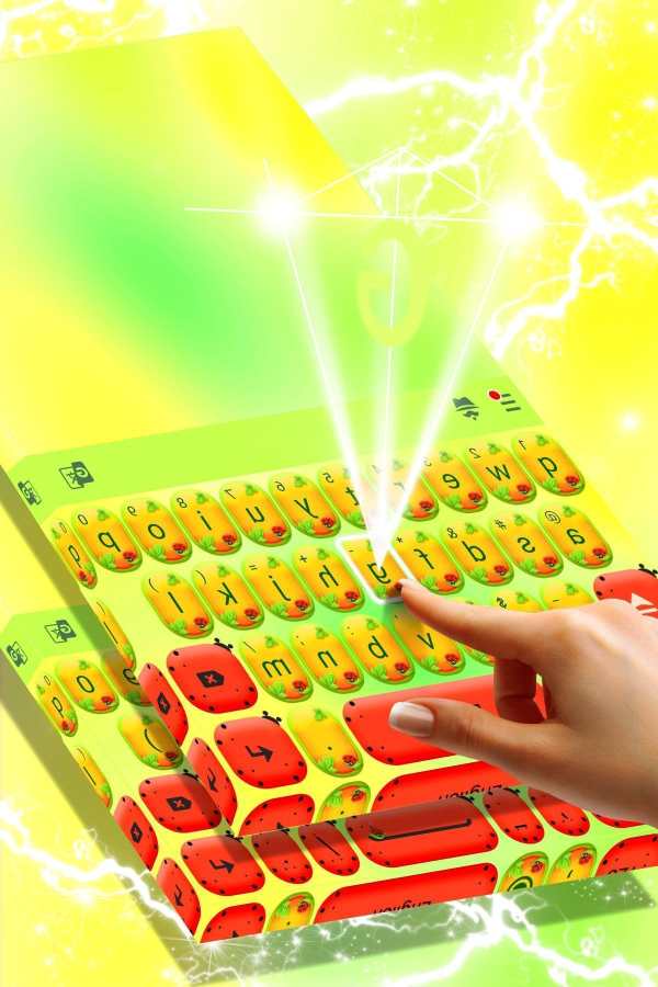 Bright Ladybug Keyboard Theme 3 تصوير الشاشة