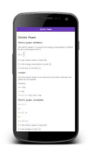 Electrical & Electronic Formulas screenshot 3