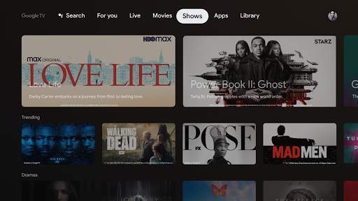 Google TV Home screenshot 3