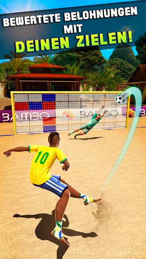 Schießen Tor - Beach Soccer Spiel screenshot 2