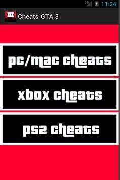 Cheats for GTA 3 screenshot 1