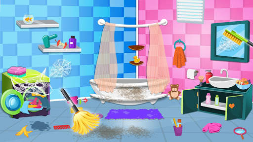 Messy Doll House Cleaner: Home Cleanup Games screenshot 4