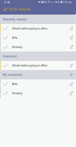 Tick Mark screenshot 1