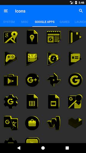 Black and Yellow Icon Pack screenshot 8