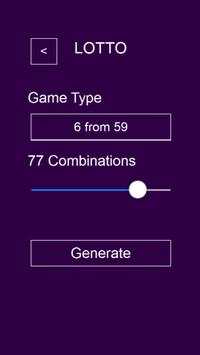 Lottery Combinations Generator screenshot 3