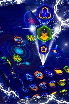 Neon Blue Robot Launcher screenshot 3