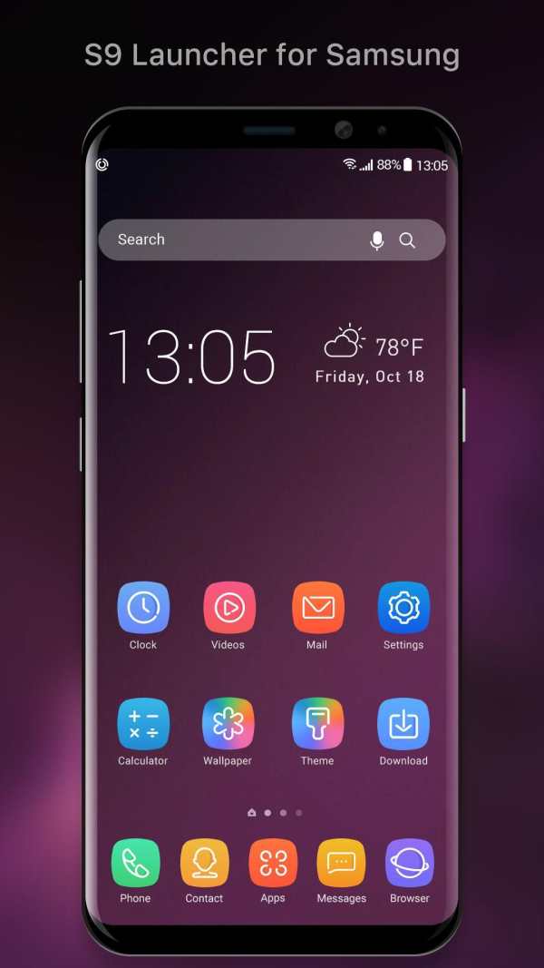 S9 Galaxy Launcher for Samsung screenshot 1